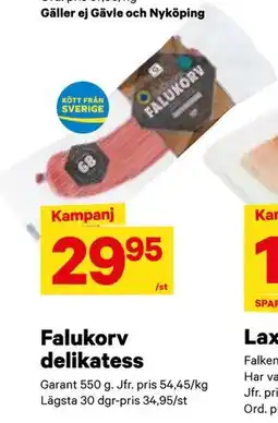 City Gross Falukorv delikatess, SEK 29.95 erbjuda