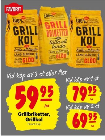 City Gross Favorit Grillkol/briketter erbjuda