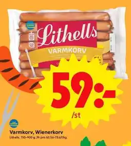 ICA Supermarket Varmkorv, Wienerkorv erbjuda