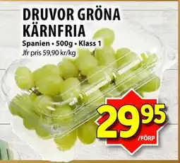 Matvärlden Tensta DRUVOR GRÖNA KÄRNFRIA, SEK 29.95 erbjuda
