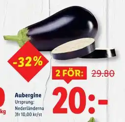 Lidl Aubergine, SEK 20 erbjuda