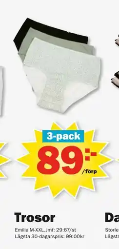 Pekås Trosor, SEK 89 erbjuda