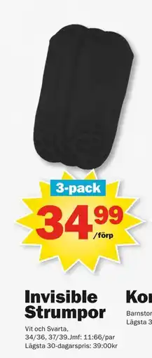Pekås Invisible Strumpor, SEK 34.99 erbjuda