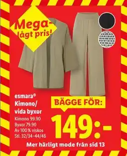 Lidl Kimono/ vida byxor, SEK 149 erbjuda