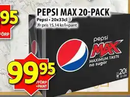 Matvärlden Tensta PEPSI MAX 20-PACK, SEK 99.95 erbjuda