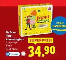 Lidl Sia Glass Pippi Krumelurglass, SEK 34.9 erbjuda
