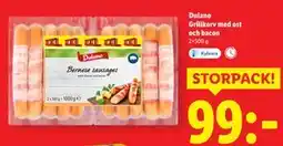 Lidl Dulano Grillkorv med ost och bacon, SEK 99 erbjuda
