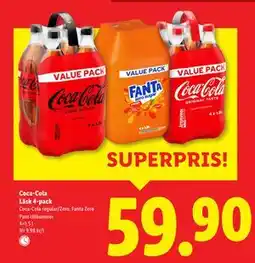 Lidl Coca-Cola Läsk 4-pack, SEK 59.9 erbjuda