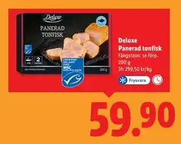 Lidl Deluxe Panerad tonfisk, SEK 59.9 erbjuda