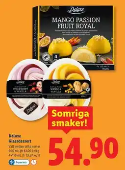 Lidl Deluxe Glassdessert, SEK 54.9 erbjuda