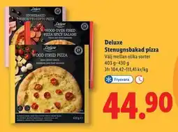 Lidl Deluxe Stenugnsbakad pizza, SEK 44.9 erbjuda