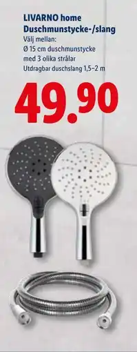 Lidl LIVARNO home Duschmunstycke-/slang, SEK 49.9 erbjuda