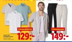 Lidl esmara Men Linneskjorta/-byxor erbjuda