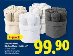 Lidl LIVARNO home Gästhanddukar i frotté, set, SEK 99.9 erbjuda