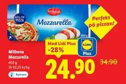 Lidl Milbona Mozzarella, Pris i appen erbjuda
