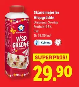 Lidl Skånemejerier Vispgrädde, SEK 29.9 erbjuda