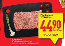Willys Hemma BLANDFÄRS, Medlemspris erbjuda