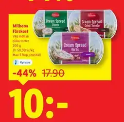 Lidl Milbona Färskost, SEK 10 erbjuda
