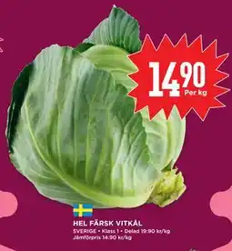Willys Hemma HEL FÄRSK VITKÅL, SEK 14.9 erbjuda