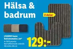 Lidl LIVARNO home Badrumsmattor, set, SEK 129 erbjuda
