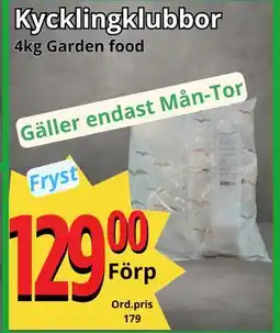 Supergrossen Kycklingklubbor, SEK 129 erbjuda
