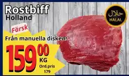 Supergrossen Rostbiff, SEK 159 erbjuda