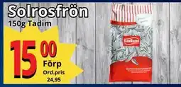 Supergrossen Solrosfrön, SEK 15 erbjuda