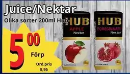 Supergrossen Juice/Nektar, SEK 5 erbjuda