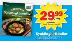 Pekås Kycklingköttbullar, Medlemspris erbjuda