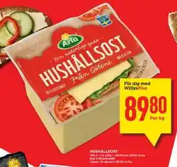 Willys HUSHÅLLSOST, Medlemspris erbjuda