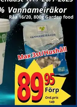 Supergrossen Vannameiräkor, Medlemspris erbjuda