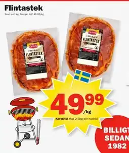 Pekås Flintastek, Medlemspris erbjuda
