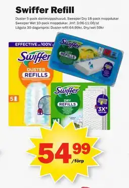 Pekås Swiffer Refill, SEK 54.99 erbjuda