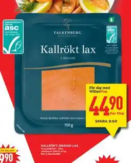 Willys KALLRÖKT, GRAVAD LAX, Medlemspris erbjuda