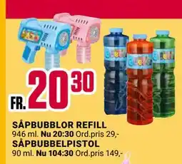 ÖoB SÅPBUBBELPISTOL, SEK 104.3 erbjuda