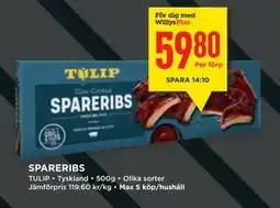 Willys SPARERIBS, Medlemspris erbjuda