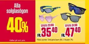 ÖoB Alla solglasögon erbjuda
