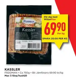 Willys KASSLER, Medlemspris erbjuda