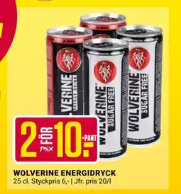 ÖoB WOLVERINE ENERGIDRYCK, SEK 10 erbjuda