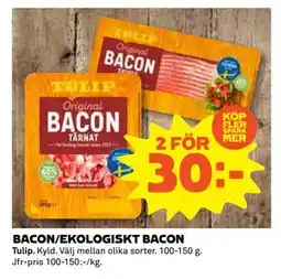 Coop Daglivs BACON/EKOLOGISKT BACON, SEK 30 erbjuda