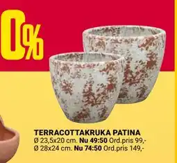ÖoB TERRACOTTAKRUKA PATINA erbjuda