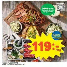 Coop Daglivs FÄRSK FLÄSKKARRÉ, SEK 119 erbjuda