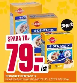 ÖoB PEDIGREE DENTASTIX, SEK 79 erbjuda