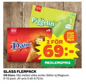 Coop Daglivs GLASS FLERPACK, Medlemspris erbjuda