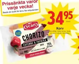 Matöppet Korv, SEK 34.95 erbjuda