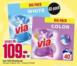 ÖoB VIA TVÄTTKAPSLAR, SEK 109 erbjuda