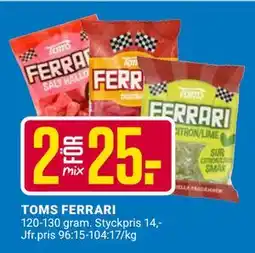 ÖoB TOMS FERRARI, SEK 25 erbjuda
