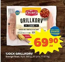 Coop Daglivs TJOCK GRILLKORV, SEK 69.9 erbjuda