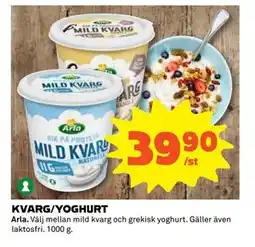 Coop Daglivs KVARG/YOGHURT, SEK 39.9 erbjuda