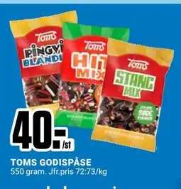ÖoB TOMS GODISPÅSE, SEK 40 erbjuda